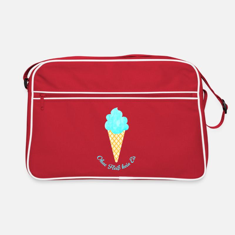 Eis Waffel coole Sprüche Quote Sommer Eiscreme Fan Retro Tasche