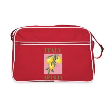 Italie Vacances aux Pouilles plage Citrons Pouilles - Sac Retro - rouge/blanc - Devant