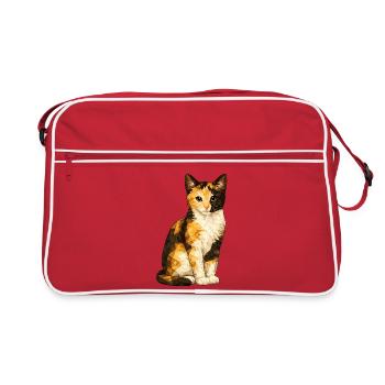 Emmi Polygon Chat Mignonnerie Géométrique - Sac Retro - rouge/blanc - Devant