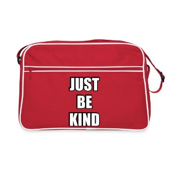 Just Be Kind Bold Typography - Retro Bag - red/white - Front
