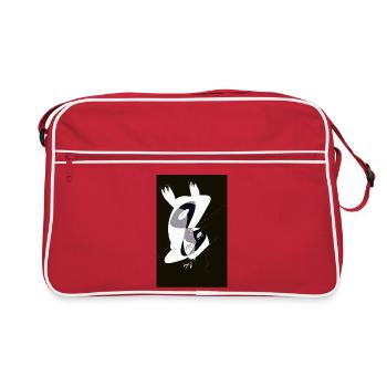 Shameful Handstand Cat - Retro Bag - red/white - Front