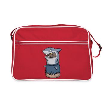 Sharkov – Zeichentrick-Daumenfigur - Retro Tasche - Rot/Weiß - Vorne