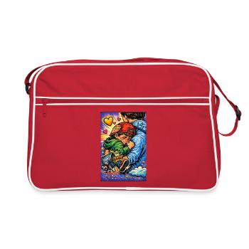 Anger is sadness that has not been absorbed - Retro Bag - red/white - Front