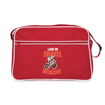 Leave On Gravel Vélo de gravier intact - Sac Retro - rouge/blanc - Devant