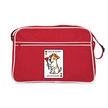 Jack Russell de Cœur Design Original - Sac Retro - rouge/blanc - Devant