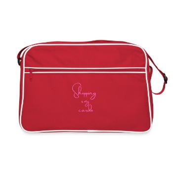 Faire du shopping c’est mon cardio - Sac Retro - rouge/blanc - Devant