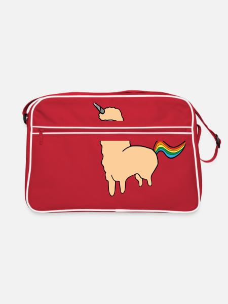Alpaga licorne - Sac Retro - rouge/blanc - Devant