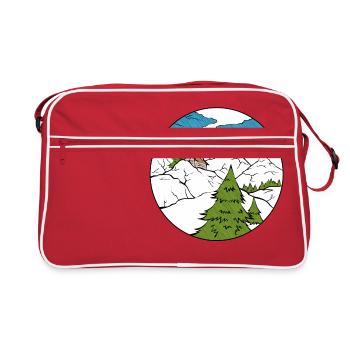 mountain hut - Retro Bag - red/white - Front