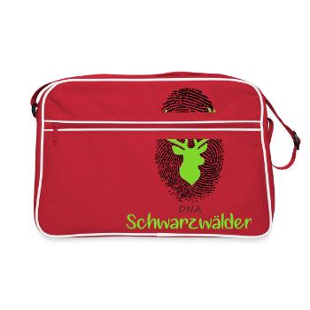 ADN Schwarzwälder Empreinte avec cerf - Sac Retro - rouge/blanc - Devant