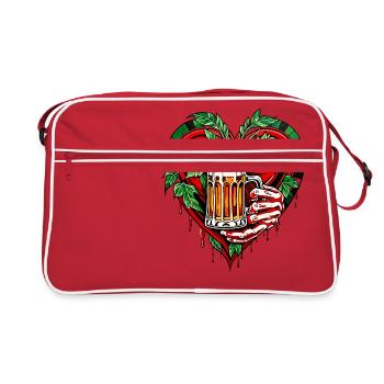 I love beer - Retro Bag - red/white - Front