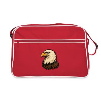 Tête d’aigle - Sac Retro - rouge/blanc - Devant