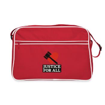 Herz- und Hammergerechtigkeitsillustration - Retro Tasche - Rot/Weiß - Vorne