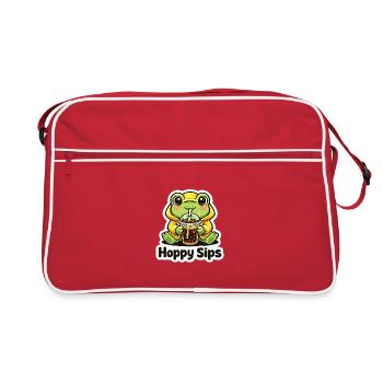 Grenouille au thé mousseux - Sac Retro - rouge/blanc - Devant