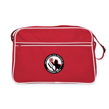 Plein de cheveux et toujours là : CAT LADY ANTIFA - Sac Retro - rouge/blanc - Devant