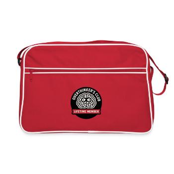 Innovative brain teaser motif for multi-thinkers - Retro Bag - red/white - Front