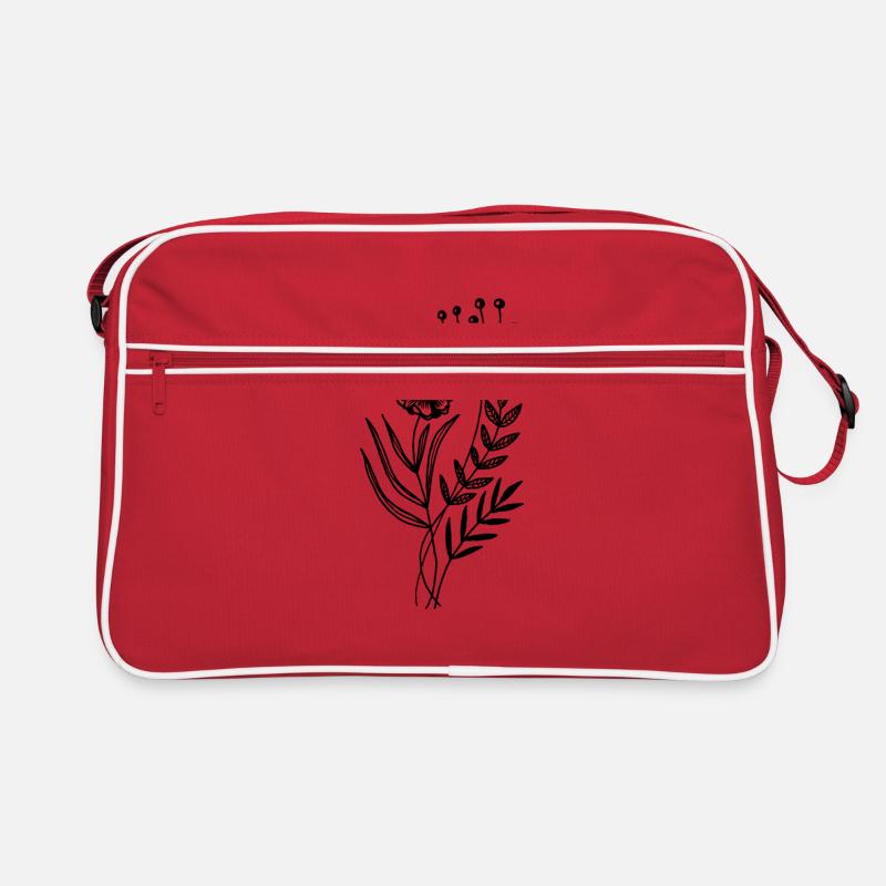 Herbes et fleurs - Sac Retro - rouge/blanc