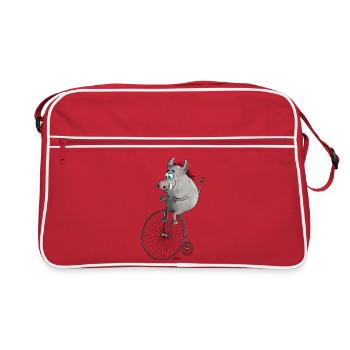 Vélo vintage - Sac Retro - rouge/blanc - Devant