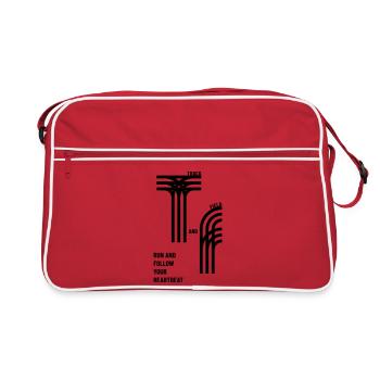 Athlétisme Athlétisme Battement de cœur Dicton - Sac Retro - rouge/blanc - Devant