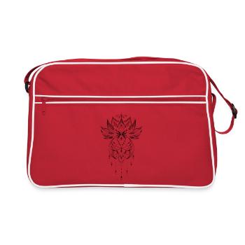 Fleur de lotus ornementale  - Sac Retro - rouge/blanc - Devant