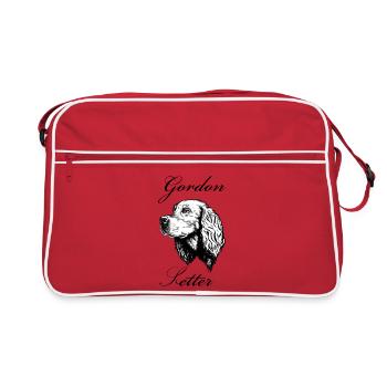 Gordon Setter Portrait - Sac Retro - rouge/blanc - Devant