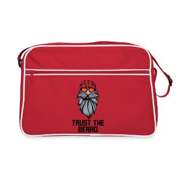 Facial Hair Beard Déclaration Barbe Complète Barbue - Sac Retro - rouge/blanc - Devant