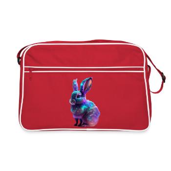 Nébuleuse Cosmique Lapin - Sac Retro - rouge/blanc - Devant