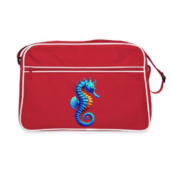 Seahorse - Retro Bag - red/white - Front