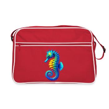 Seahorse - Retro Bag - red/white - Front