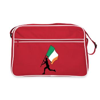 Drapeau Irlande Homme Courant - Sac Retro - rouge/blanc - Devant