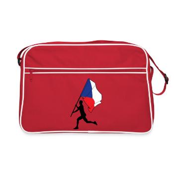 Drapeau République tchèque homme courant - Sac Retro - rouge/blanc - Devant
