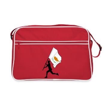 Drapeau chypriote homme en course - Sac Retro - rouge/blanc - Devant