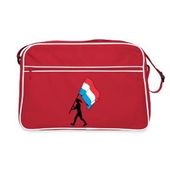 Drapeau Luxembourg femme marchant - Sac Retro - rouge/blanc - Devant