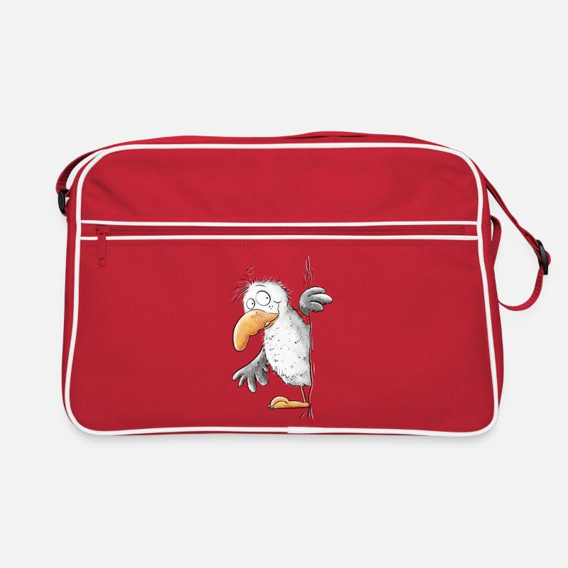 Drollige Möwe Tiermotiv Retro Tasche