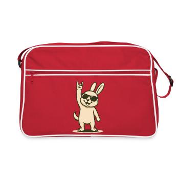 Rocker bunny with style - Retro Bag - red/white - Front
