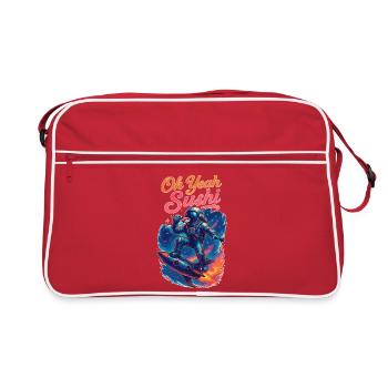 Sushi Astronaut Rocket Nigiri Gift - Retro Bag - red/white - Front