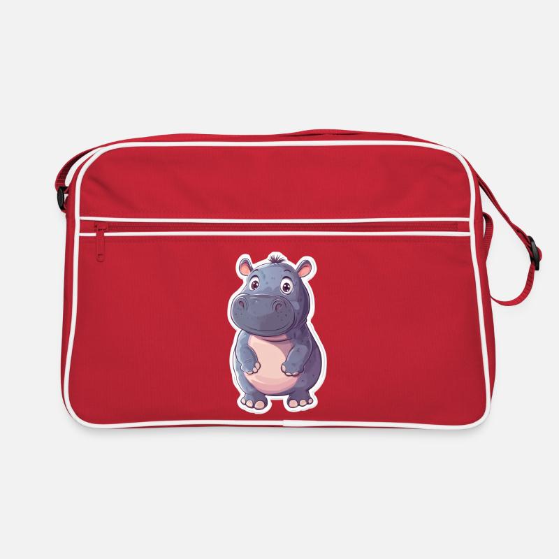 Nilpferd Retro Tasche