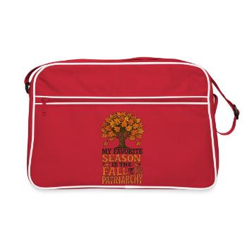 Ma saison préférée est la chute du patriarcat - Sac Retro - rouge/blanc - Devant