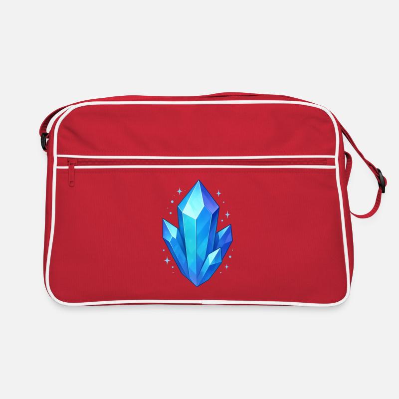 Blue Crystal Cluster Retro Bag