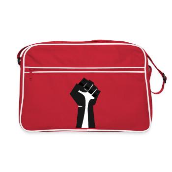 Le Poing levé - Noir & Blanc - Sac Retro - rouge/blanc - Devant