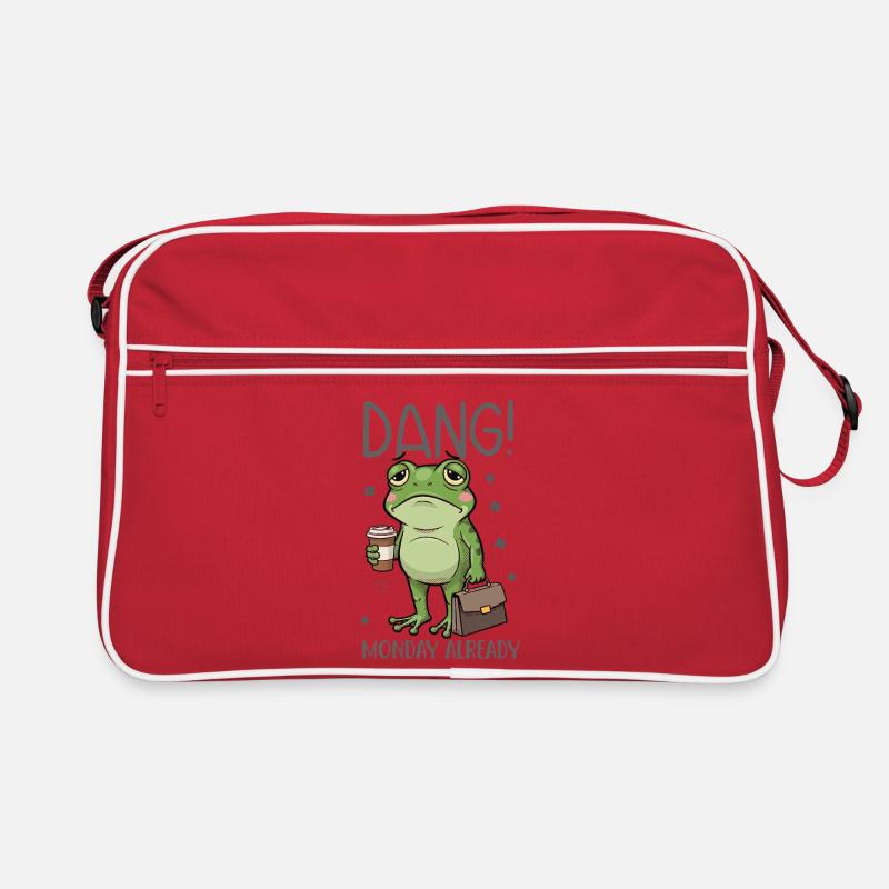 Frog tired on Monday Retro Bag