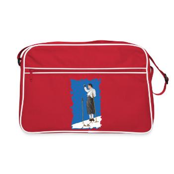 Ski fashion in the old days - Retro Bag - red/white - Front