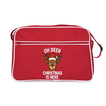Oh Cerf - Noël est là - Sac Retro - rouge/blanc - Devant