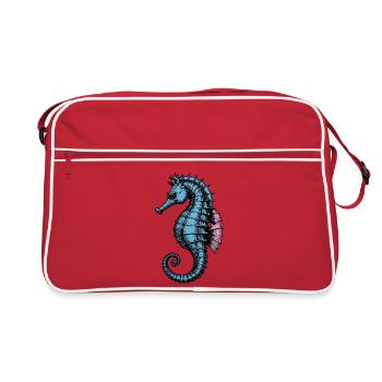 Sea horse - Retro Bag - red/white - Front