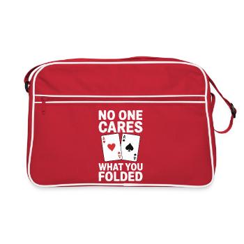 Poker - Personne ne s’en soucie en disant design - Sac Retro - rouge/blanc - Devant