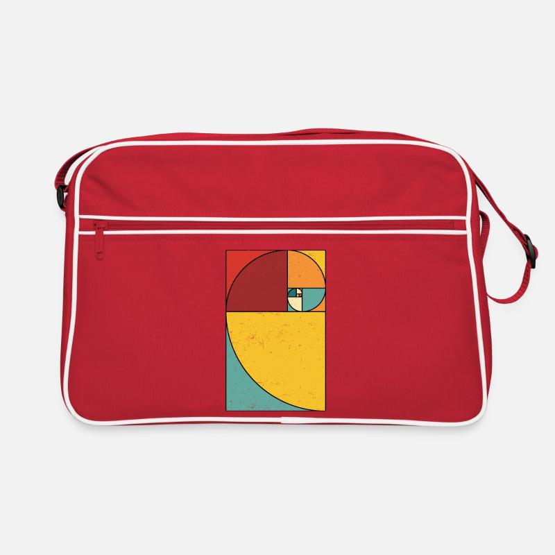 Fibonacci Spiral Geometry Art Retro Bag