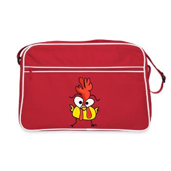 Homme heureux - Sac Retro - rouge/blanc - Devant