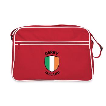 Derry Ireland Shield Design - Retro Bag - red/white - Front