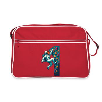 Bouldering Astronaut Hovering Easy Climbing Gesche - Retro Bag - red/white - Front