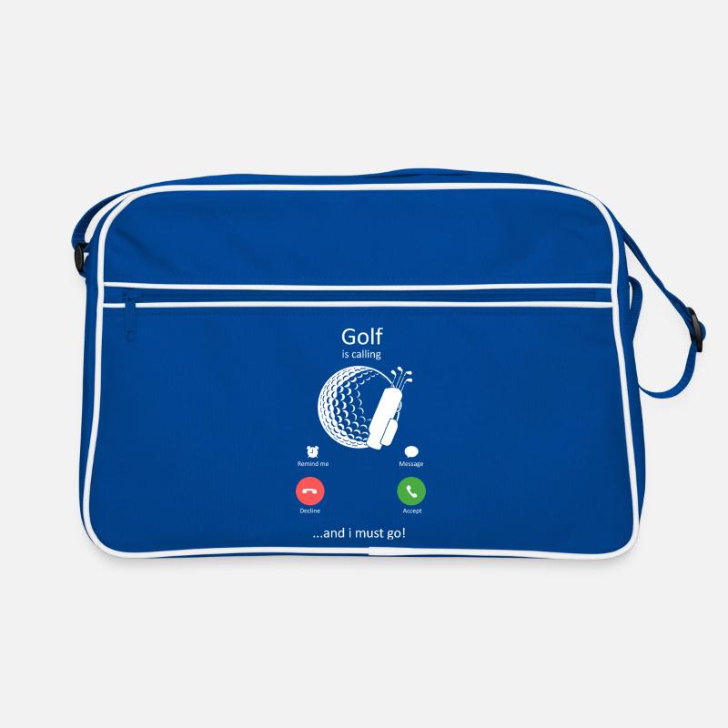 Golf Is Calling And I Must Go Phone Screen Golfing Retro Bag