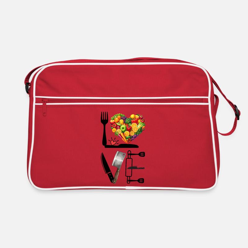 Fruit Heart: Kitchen Love in Farbe Retro Tasche